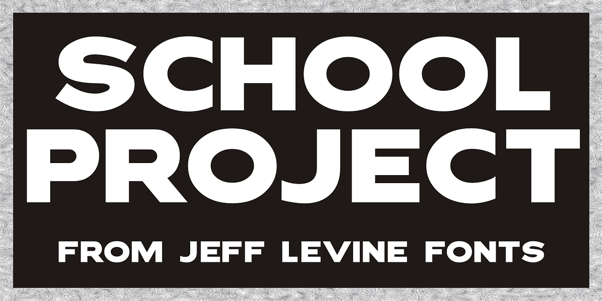 School Project JNL, a Sans Serif Font by Jeff Levine Fonts