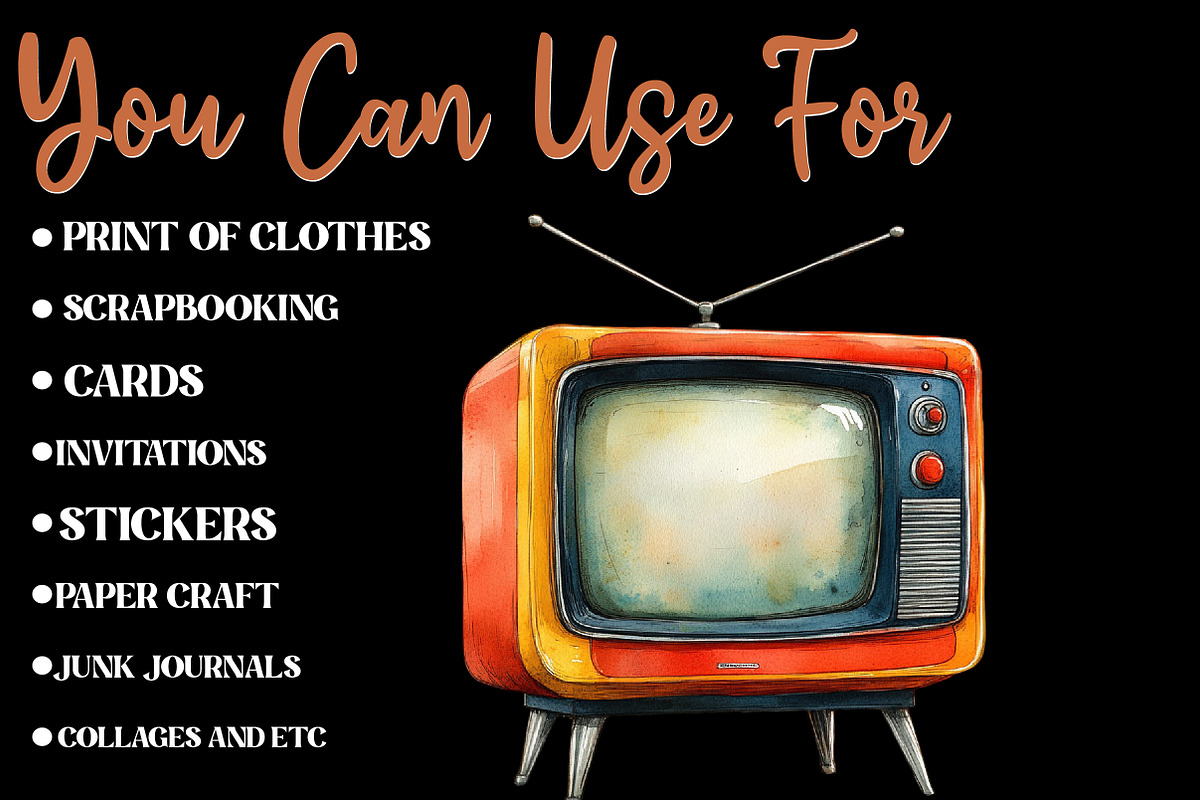 Watercolor Movie Night Clipart, an Illustration by Designworld (Photo 6 of 8)