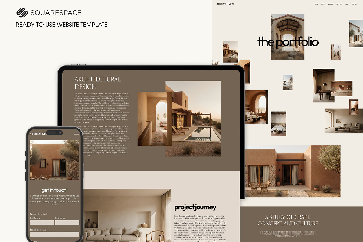 Squarespace Interior Website Theme, a Squarespace Template by Mockup Art Atelier (Photo 5 of 18)