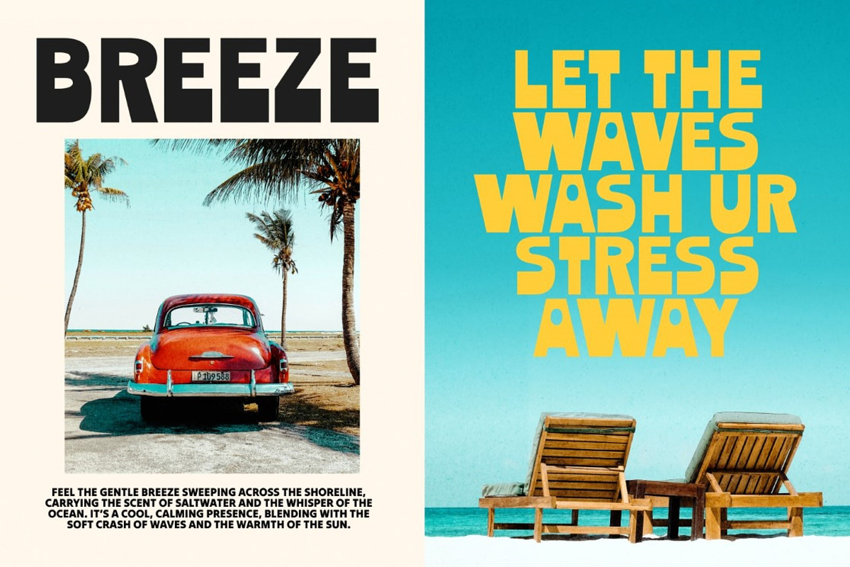 Palm Coast - Bold Retro Display Font, a Font by Studio Moara (Photo 2 of 9)