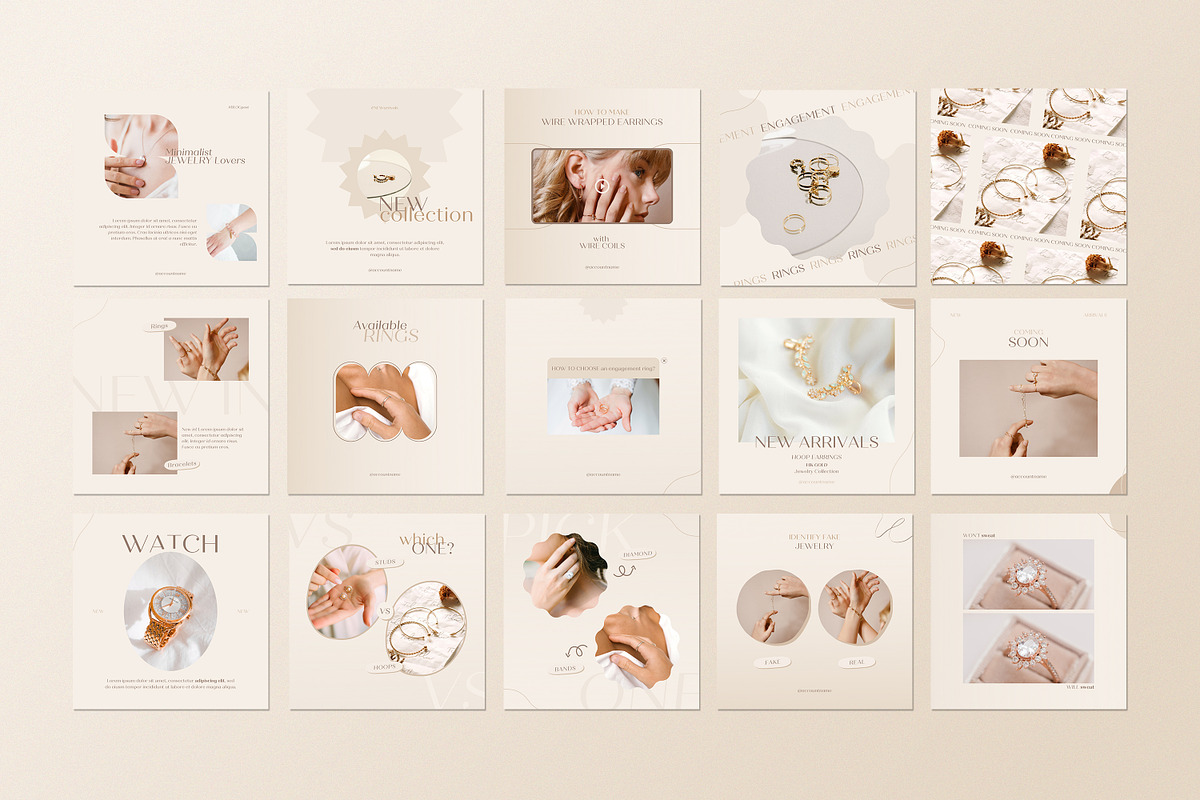 Jewelry Instagram Templates | CANVA, a Social Media Template by Wildnun Studio (Photo 7 of 26)