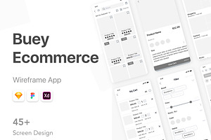 Buey E-commerce app Wireframe Kit