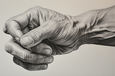 Hands of a man and a woman on a gray, a Photo by Iftikhar Alam