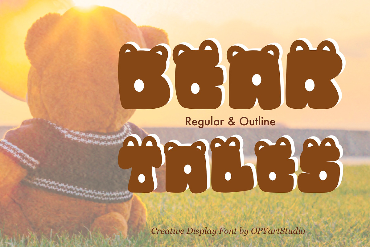Bear Tales - Fun Kids Display Font, a Font by OPY ArtStudio (Photo 1 of 6)