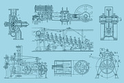 Vintage Blueprints Collection, an Object Graphic by Graphic Goods (Thumbnail 8 of 12)