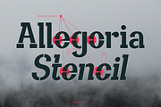Allegoria Stencil, a Slab Serif Font by Fedfonts (Thumbnail 4 of 8)