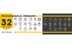 Psychological disorder problems, an Illustration by Vector Tradition