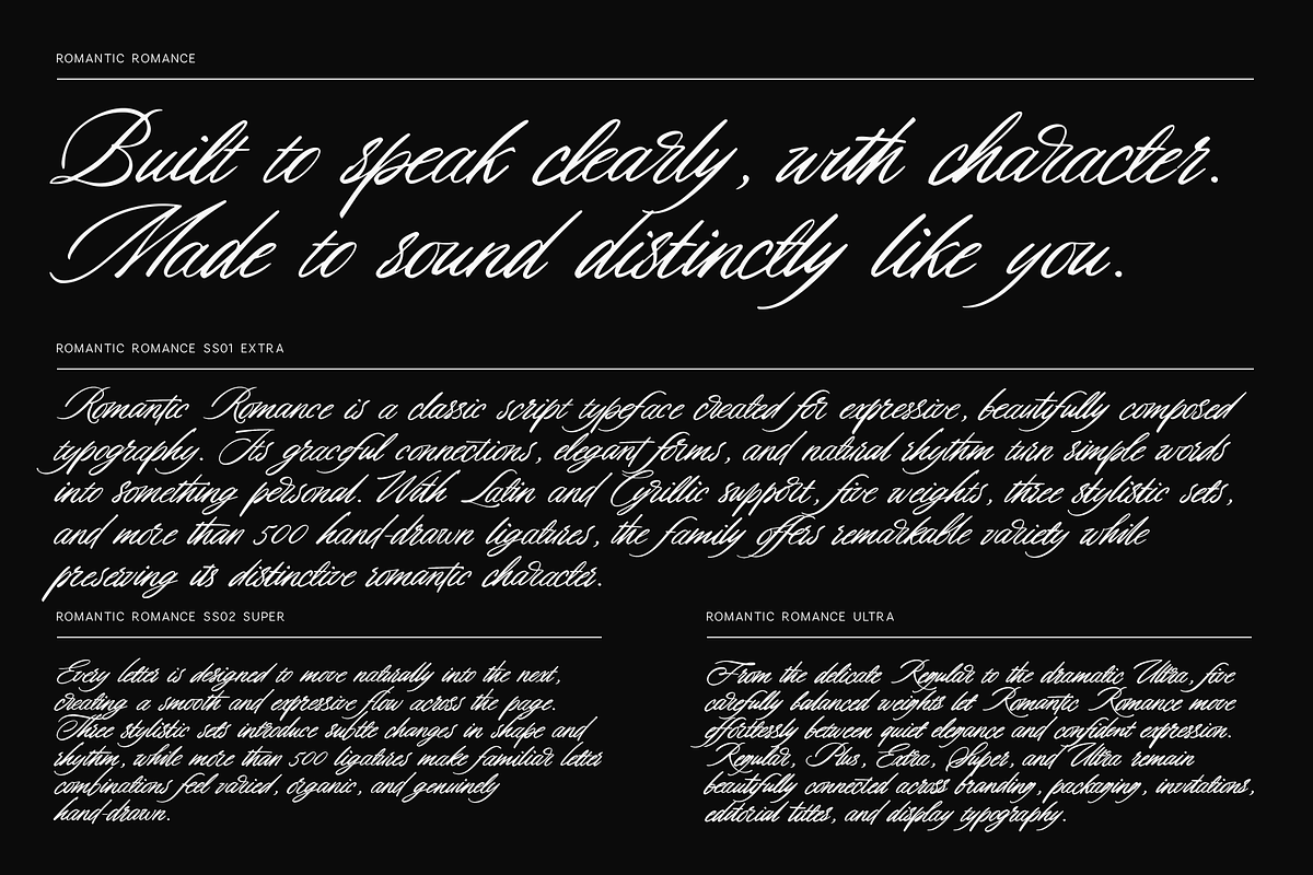 Romantic Romance - Calligraphy Font, a Script Font by VP Fonts (Photo 20 of 21)