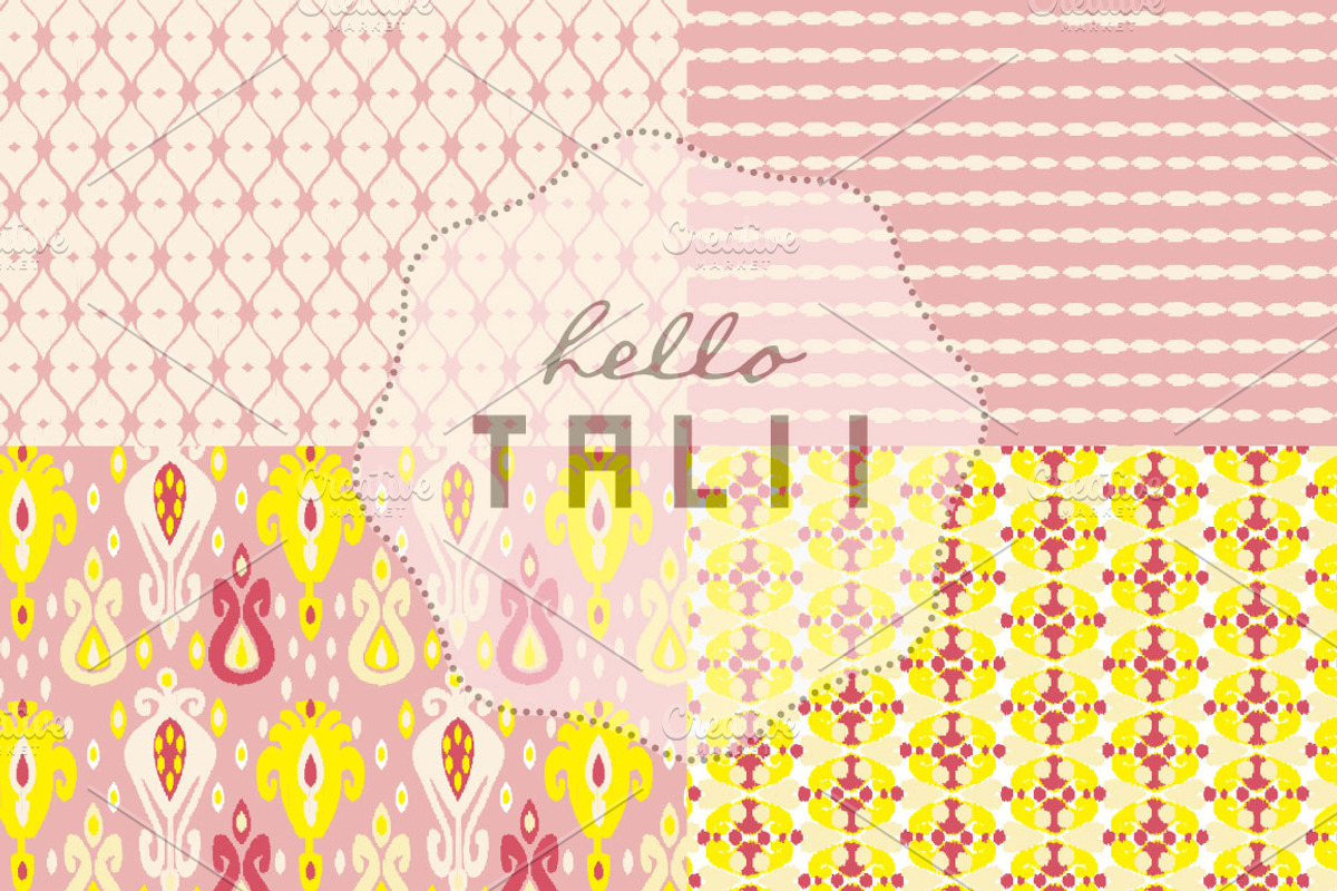 Summer Ikat Digital Paper, a Pattern Graphic by Hello Talii (Photo 4 of 4)