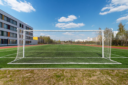 Football goal on a school field