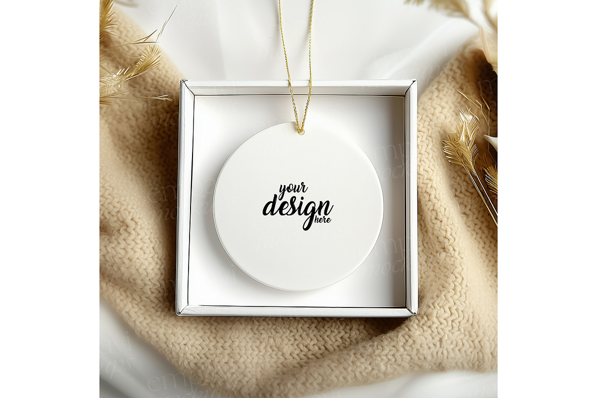 Ceramic Ornament Mockup, a Merchandise Mockup by EmpaviMockups (Photo 6 of 6)