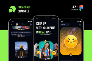Broadcast Channels App UI Kit, an UI Kit Template by sythongnguyen777