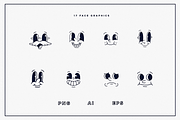 Retro Mascot Parts | Faces & Limbs, an Illustration by GRPXSTORE (Thumbnail 2 of 4)