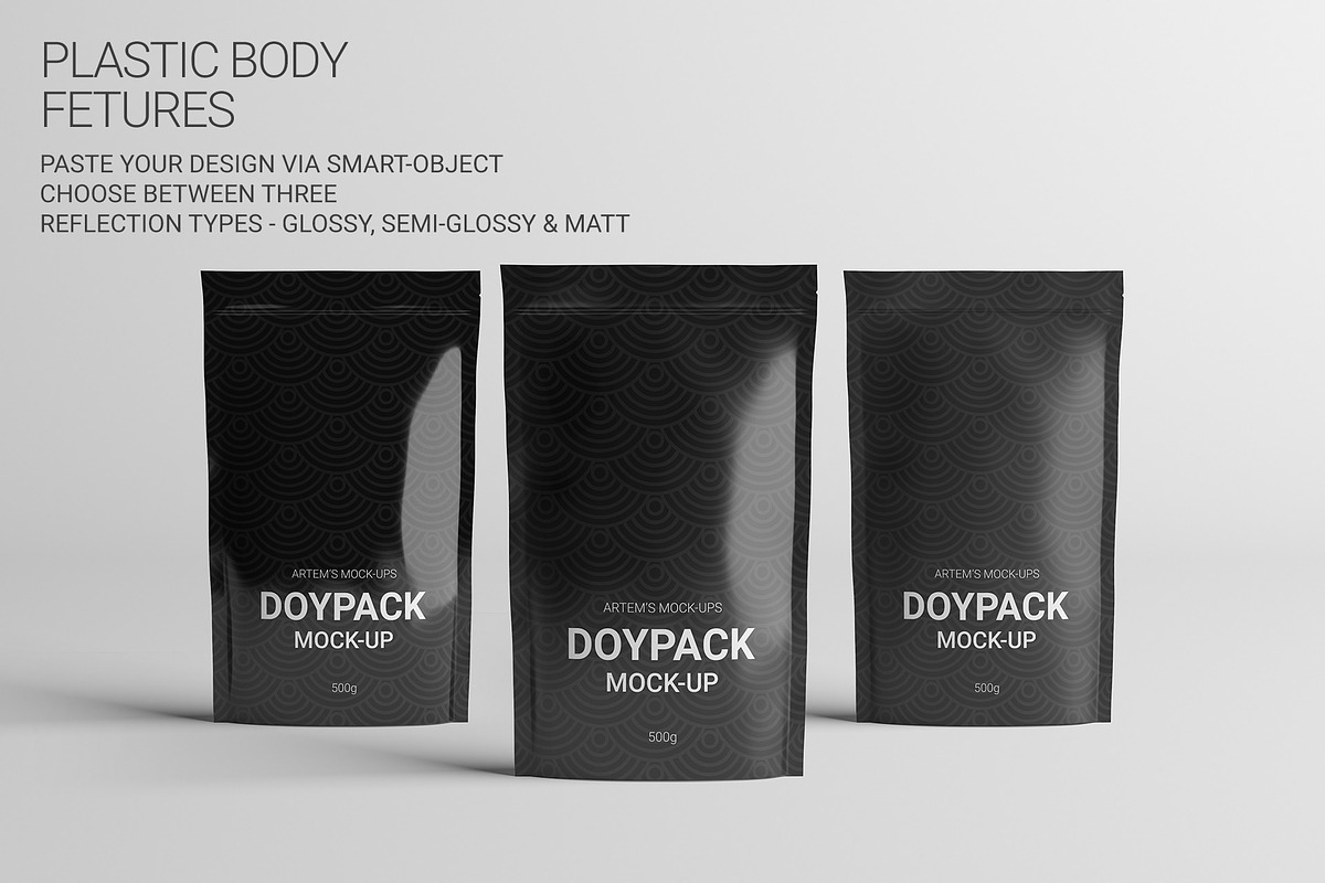 Doypack Pouch Mockup, a Packaging Mockup by AY Mock-Ups