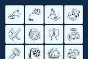 Engineering Doodle Icon Set, an Outline Icon by Vectors Market (Thumbnail 7 of 8)