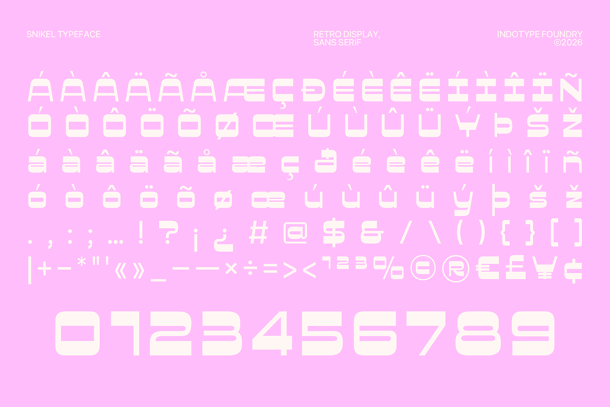 Snikel - Retro Display Font, a Sans Serif Font by Indotype Foundry (Photo 5 of 10)