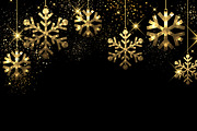 Christmas golden snowflakes set, a Decorative Illustration by Vjom (Thumbnail 5 of 6)