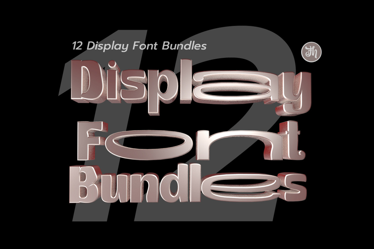 12 Display Font Bundles, a Handwritten Font by FHFont (Photo 1 of 4)