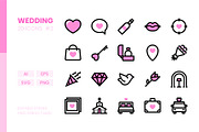 Wedding - Color Icons, an Outline Icon by RudenkoArts (Thumbnail 1 of 2)