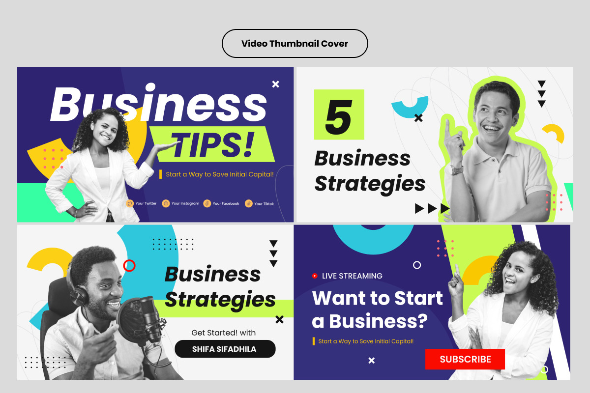 Freelance Business YouTube Thumbnail, a Social Media Template by twinstd (Photo 2 of 2)