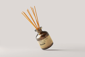 Amber Glass Reed Diffuser Mockups