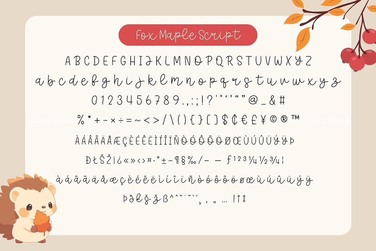 Fox Maple Trio Font, a Handwritten Font by Fox7 By Rattana (Photo 10 of 11)