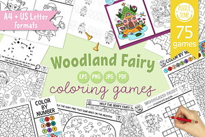 Woodland fairy coloring games