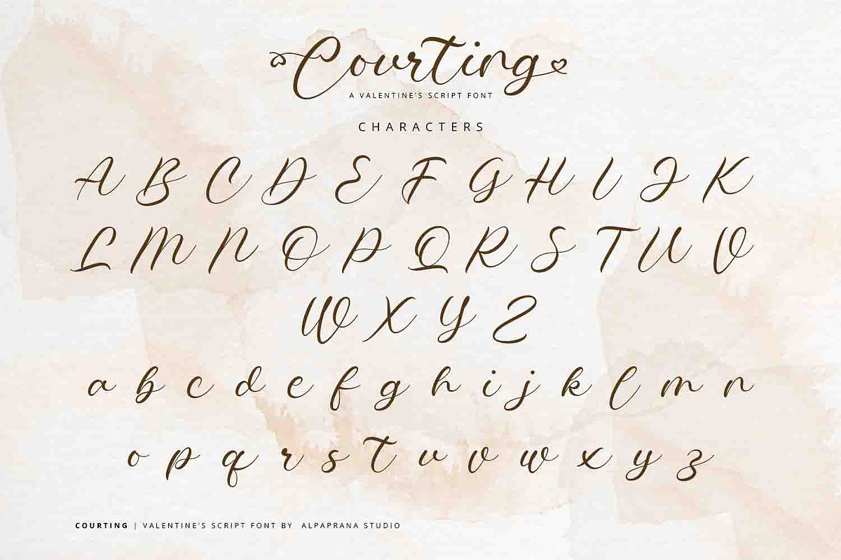 Courting - Script Font, a Script Font by Alpaprana (Photo 10 of 14)