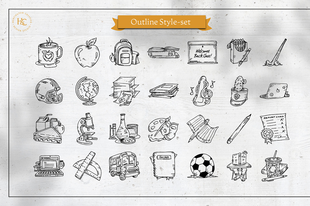 Hand Drawn Back to School Images, an Education Illustration by H&C Drawings & Designs (Photo 4 of 15)