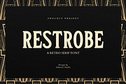 Restrobe - Retro Serif Font, a Serif Font by Almeera Std (Thumbnail 1 of 6)