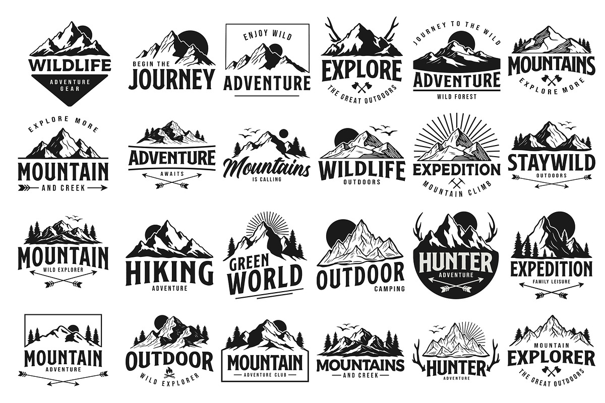 Mountain Adventure Logo Bundle, an Illustration by Tekuni (Photo 8 of 16)