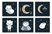 Night dreamers digital bundle., a Decorative Illustration by Unicornspedia (Thumbnail 4 of 5)