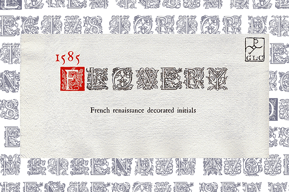 1585 Flowery initials preview 4