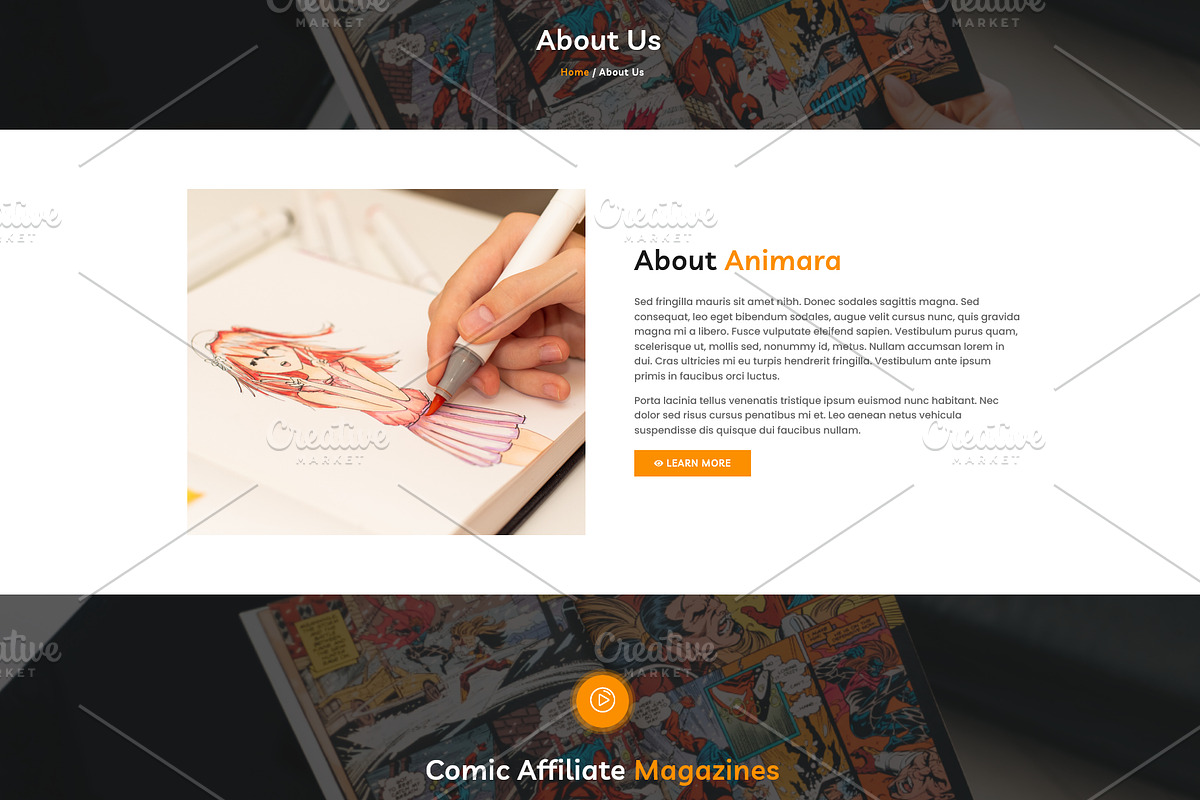 Anime & Manga Magazines Template, a WordPress Template by HasnainDEV (Photo 2 of 9)