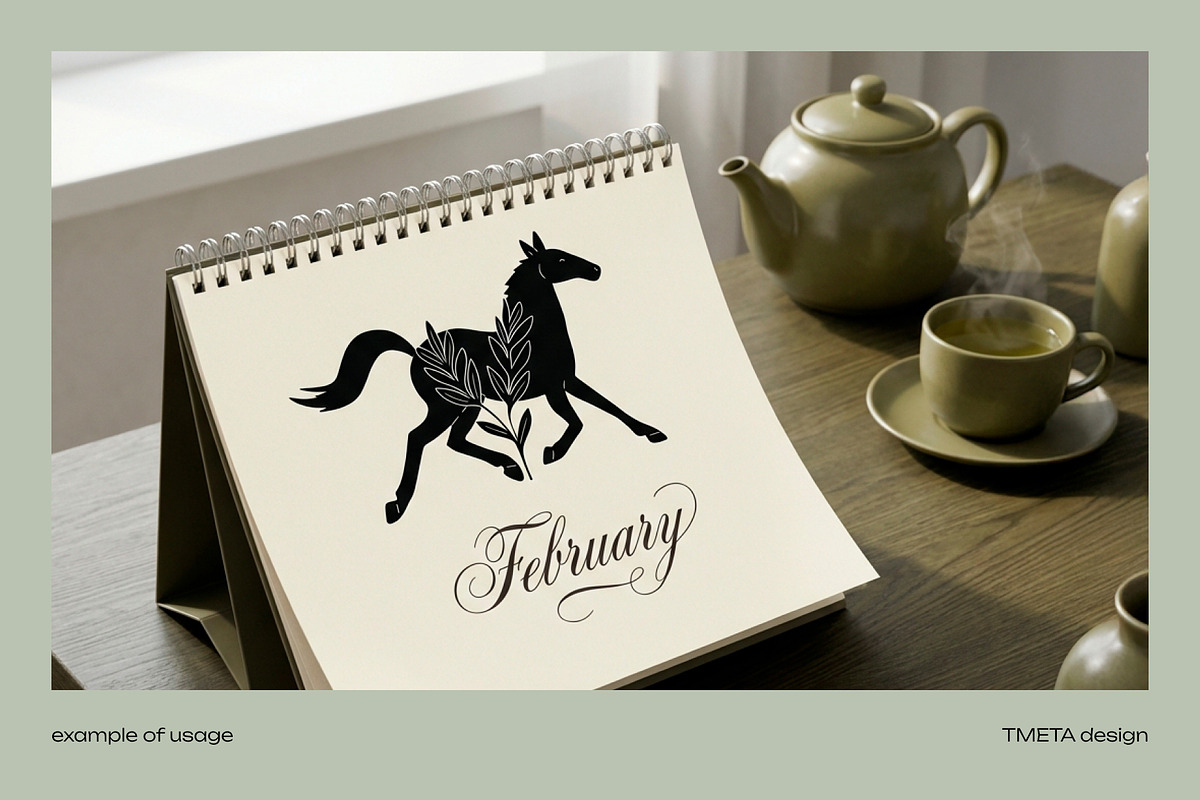 Noble Equine | Elegant Branding Pack, an Animal Illustration by TMETA design (Photo 12 of 14)