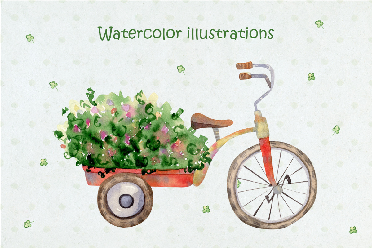 Gardening tools illustration. Bunny, a Decorative Illustration by Anna Kopylova (Photo 2 of 8)
