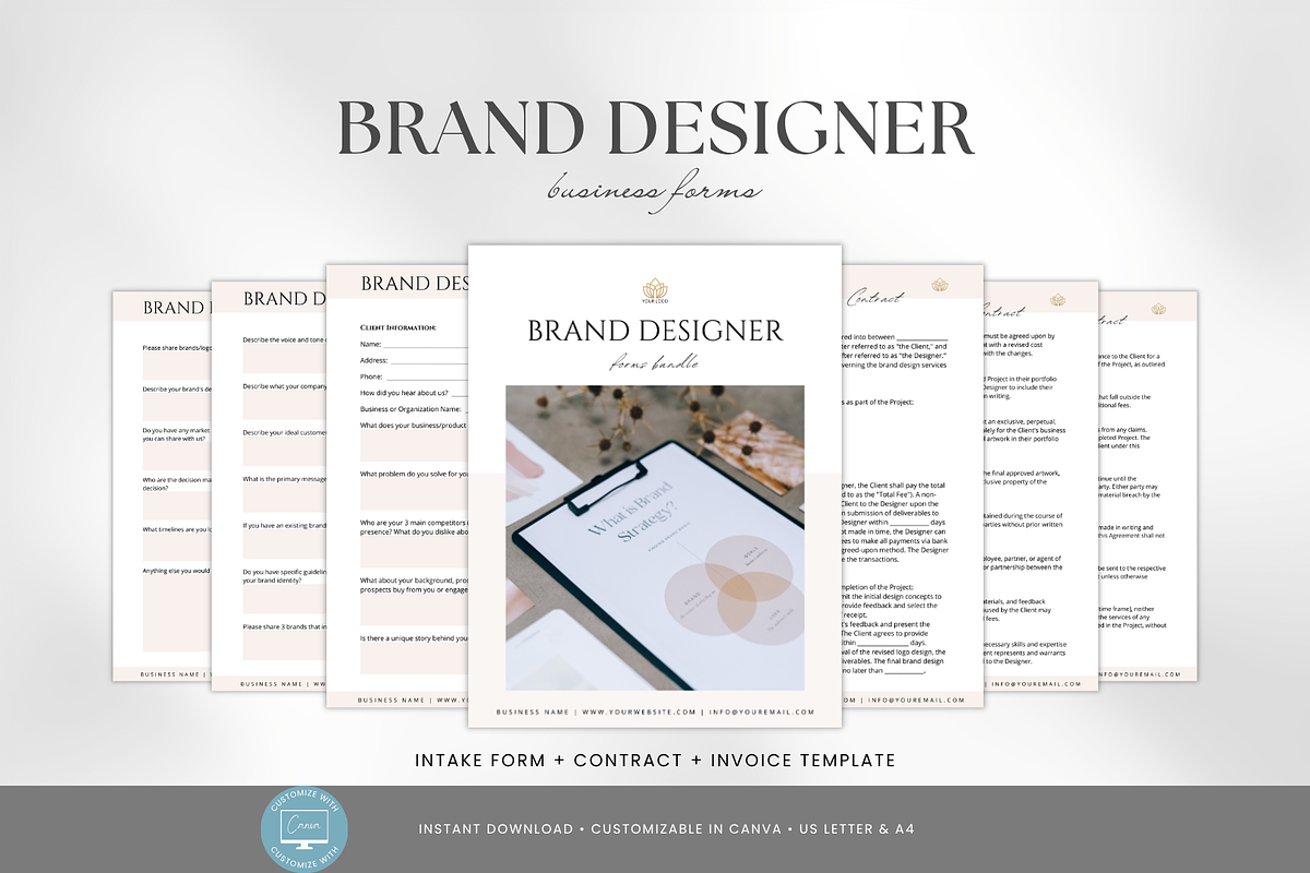 Brand Design Contract Template, a Marketing Template by BizTemplateForYou (Photo 1 of 8)