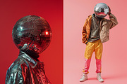 41 Disco ball heads, a Person Photo by Handmadefont (Thumbnail 3 of 9)