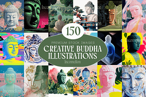 150 Spiritual Buddha Illustrations, a Decorative Illustration by Incomelion