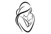 50 Mother and Baby Silhouette Bundle, an Illustration by Creativeshirt (Thumbnail 27 of 48)