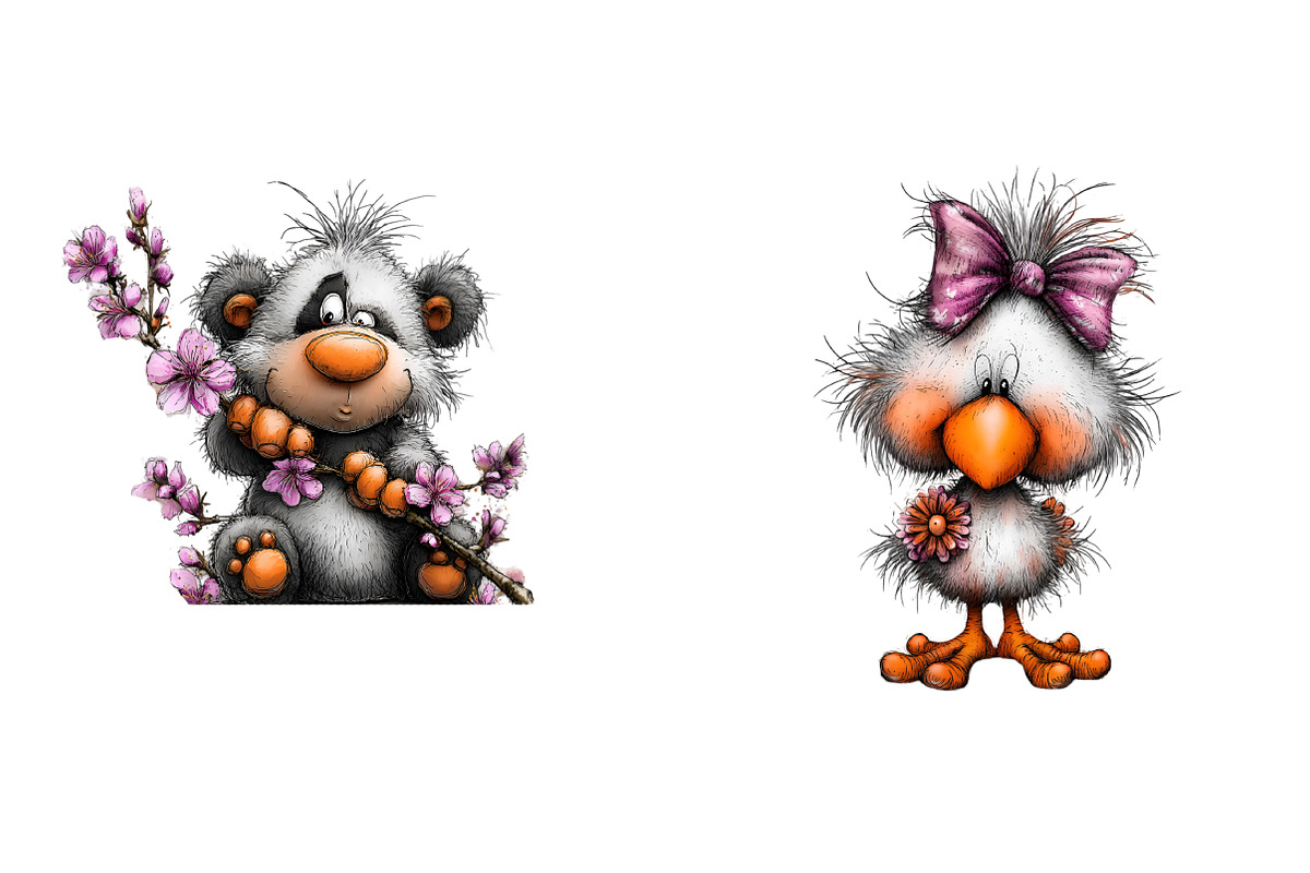 Whimsical Easter Animals Clipart, an Illustration by SinaCreation (Photo 4 of 11)