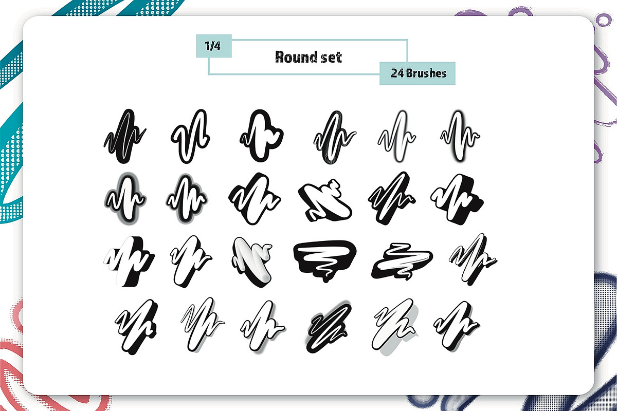 XXL Outline Procreate Brush Set, a Brush Add-On by Magnatype (Photo 2 of 8)