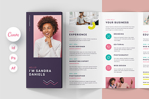 The Resume Brochure Trifold Canva