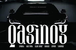 Qaginoy - Car Racing Font, a Serif Font by QR Design Studio