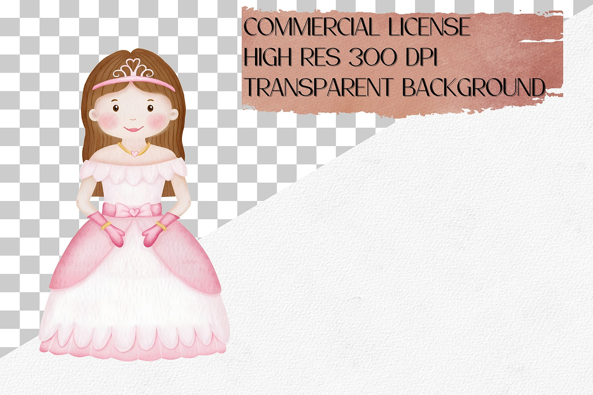 Watercolor Little Princess Clipart, an Illustration by CropUp Creative (Photo 4 of 4)