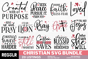 Christian Quotes SVG Bundle