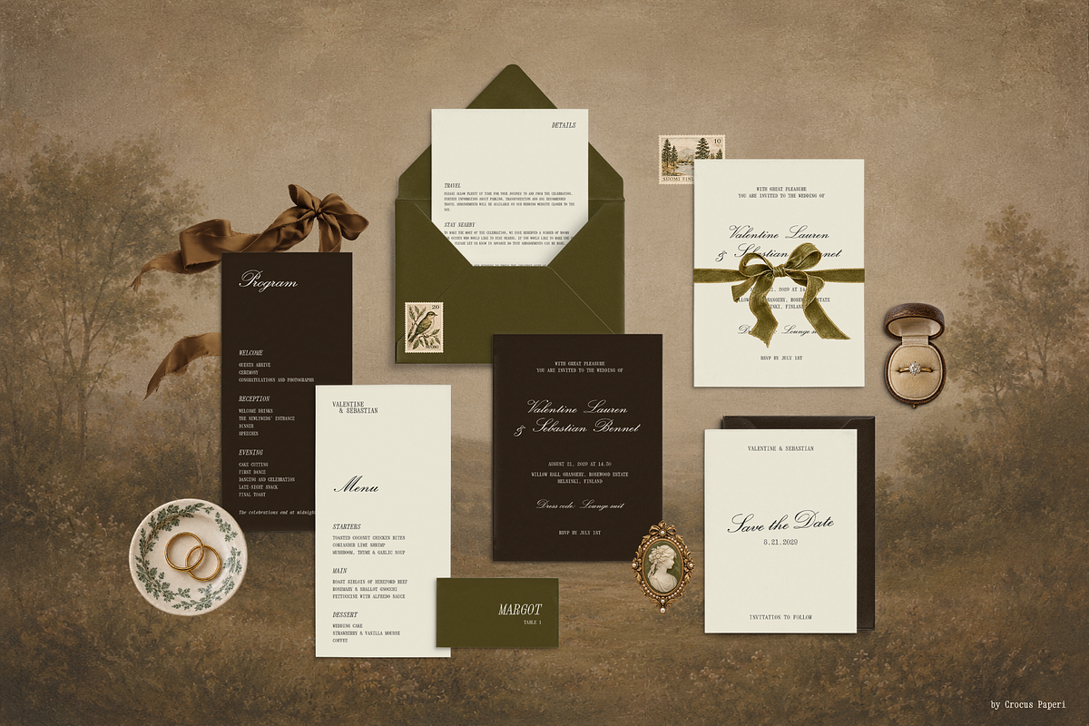HEIRLOOM WEDDING | 48 templates, an Invitation Template by Crocus Paperi (Photo 4 of 19)