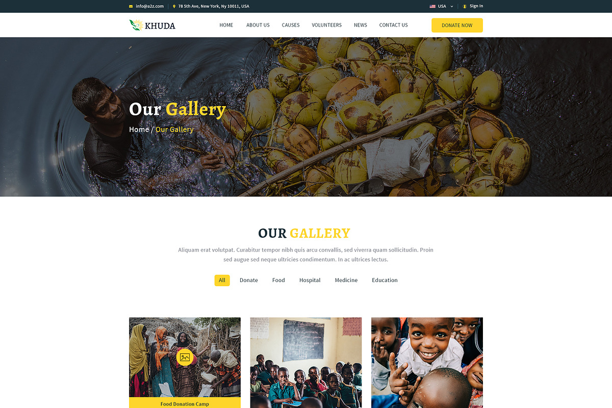 KHUDA Non-Profit PSD Template, a Landing Page Template by Andit themes (Photo 12 of 15)