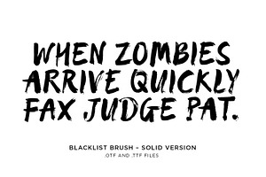 BLACKLIST BRUSH SINGLE FONT