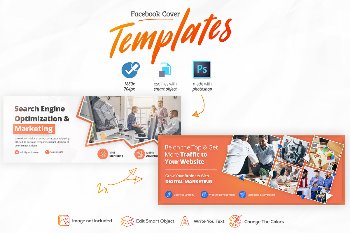 Agency SEO Facebook Cover PSD, a Social Media Template by zokamaric (Photo 1 of 2)